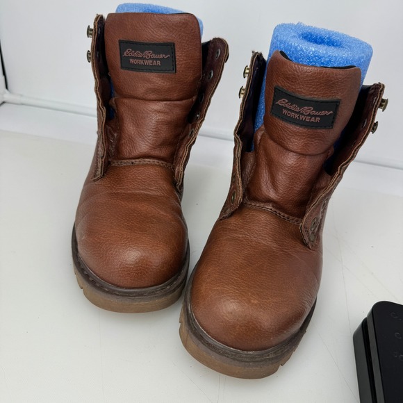 Eddie Bauer Medford ST Boots Men 8M Brown Steel Toe Workwear Safety Lug main image 10